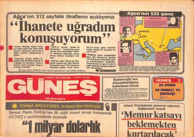 Güneş Gazetesi 9 Aralık 1982 - Gazino Patronları Gönül Yazarı Boykot Etti - Milli Takım Yeni Yılda 3 Turnuvaya Katılacak GZ127679 - 1