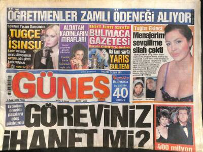 Güneş Gazetesi 9 Eylül 2012 - Tuğba Ekinci Menajerim Sevgilime Silah Çekti GZ100564 - 1