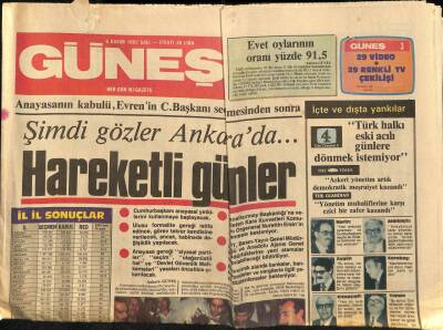 Güneş Gazetesi 9 Kasım 1982 - Hamburgda Bir Türk Daha Kendini Yaktı GZ83653 - 1