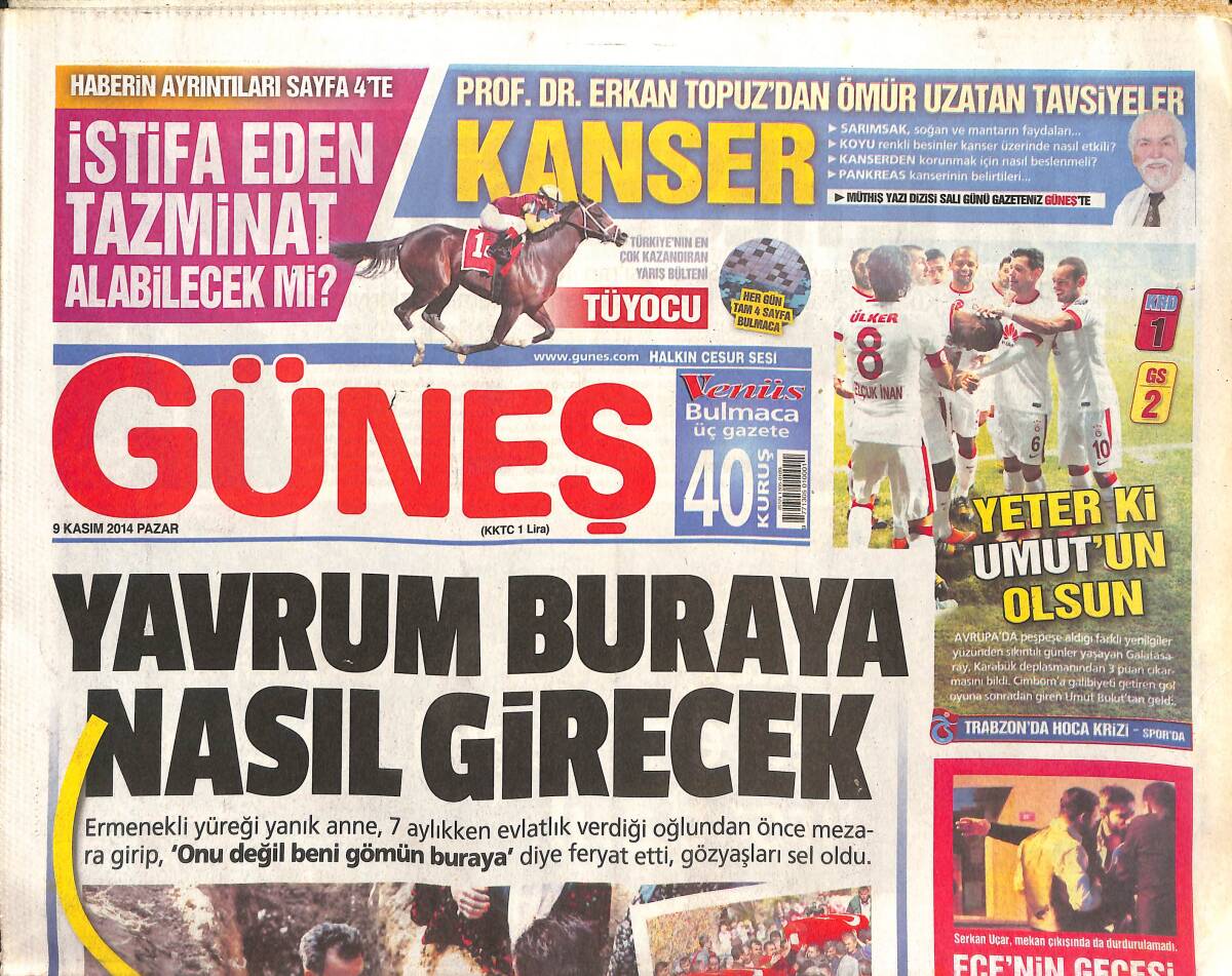 Güneş Gazetesi 9 Kasım 2014 - Serkan Uçar , Mekan Çıkışında da Durdurulamadı - Ragga Oktay Dolandırıldı GZ135109 - 1