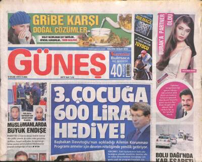 Güneş Gazetesi 9 Ocak 2015 - Burak Özçivitin Partneri Neslihan Atagül Oldu GZ106372 - 1