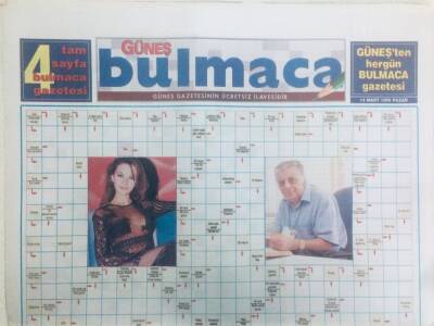 Güneş Gazetesi Bulmaca Eki - 14 Mart 1999 - GZ40556 - 1