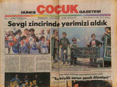 Güneş Gazetesi Çocuk Eki 16 Mayıs 1990 - Sağlık Bakanı Halil Şıvgın Çözüm Bekleyen Konuları Anlattı GZ94268 - 1