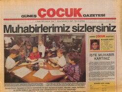 Güneş Gazetesi Çocuk Eki 21 Şubat 1990 - Barış Manço'ya 10 Puan GZ157964 - Gökçekoleksiyon