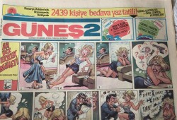 Güneş Gazetesi Eki 1 Ağustos 1982-Raquel Welchi Çıldırtan Fotoğraflar GZ45535 - 2