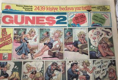 Güneş Gazetesi Eki 1 Ağustos 1982-Raquel Welchi Çıldırtan Fotoğraflar GZ45535 - 2