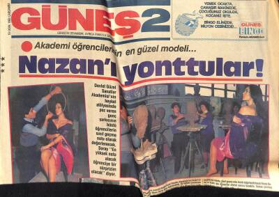 Güneş Gazetesi Eki 19 Ocak 1983 - Nazan Şoray, Müşerref Tezcan, Faruk Peker GZ124124 - 1