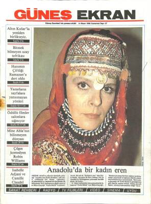 Güneş Gazetesi Ekran Eki 14 Nisan 1990 - Yazarların Sayfalara Yansımayan Yönleri GZ114807 - 1