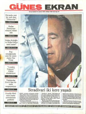 Güneş Gazetesi Ekran Eki 29 Nisan 1990 - Pop Müziğimizde Yeni Bir Esinti , Aşkın Nur Yengi GZ114805 - 1