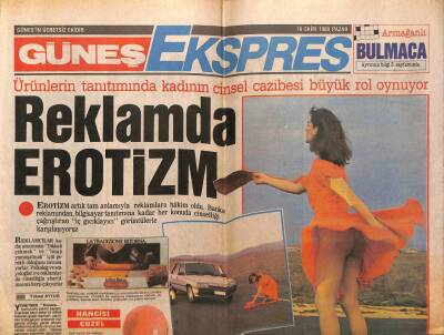 Güneş Gazetesi Ekspres Eki 16 Ekim 1988 - Reklamda Erotizm GZ63155 - 2