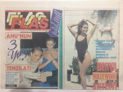 Güneş Gazetesi Flaş Eki 31 Ağustos 1986 - Tarık Akana Fransız Kazığı, Ahu Tuğbanın 3 Yaş Tenzilatı GZ50883 - 1