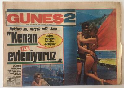 Güneş Gazetesi Güneş 2 Eki 15 Haziran 1985 - Ahu Tuğba İddia Ediyor Kenan İle Evleniyoruz GZ22557 - 1