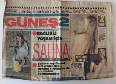 Güneş Gazetesi Güneş 2 Eki 2 Aralık 1983 - Sağlıklı Yaşam İçin Sauna GZ13254 - 1