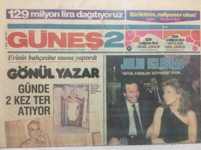 Güneş Gazetesi Güneş 2 Eki 2 Mart 1982 - Gönül Yazar Günde İki kez Ter Atıyor GZ34816 - 1