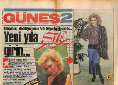 Güneş Gazetesi Güneş 2 Eki 28 Aralık 1985 - Raquel Welch Ve Sylvie Vartandan Gençlik Ve Güzellik Öğüdü GZ94213 - 1