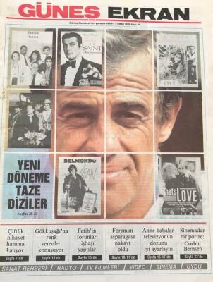 Güneş Gazetesi Güneş Ekran Eki 31 Mart 1990-Sinemadan Bir Portre Corbin Bernsen GZ36624 - 1