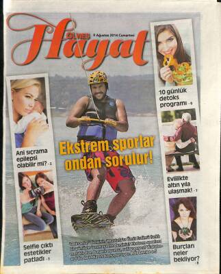 Güneş Gazetesi Hayal Eki 9 Ağustos 2014 - Ümit Erdim Sadece Güldürmüyor , Asfaltı Ağlatıyor GZ117180 - 1