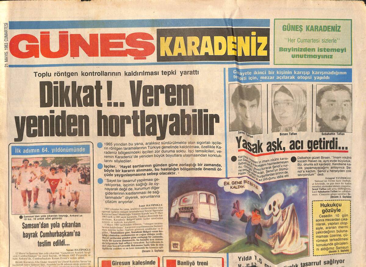 Güneş Gazetesi Karadeniz Eki 21 Mayıs 1993 - Orduspor Şampiyonluğa Doğru - Namık Kemal Yetiştirme Yurdu İçin Samsunlu Kadınlar Kolları Sıvadı GZ2895 - 1