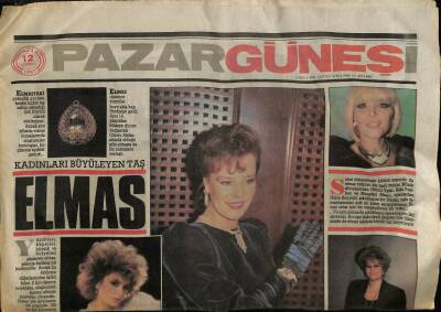 Güneş Gazetesi Pazar Eki 12 Temmuz 1987 - Hülya Koçyiğit, Muazzez Abacı, Gönül Yazar GZ78609 - 1