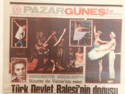 Güneş Gazetesi Pazar Eki 15 Mart 1987 - Türk Devlet Balesinin Doğuşu GZ38865 - 1