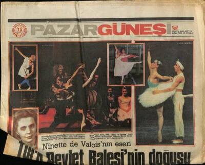 Güneş Gazetesi Pazar Eki 15 Mart 1987 - Türk Devlet Balesinin Doğuşu GZ78596 - 1