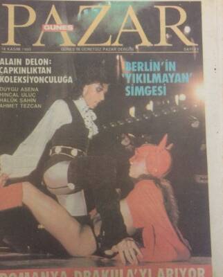 Güneş Gazetesi Pazar Eki 18 Kasım 1990 - Alaın Delon Çapkınlıktan Koleksiyonculuğa GZ35341 - 1