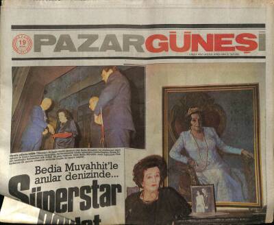 Güneş Gazetesi Pazar Eki 19 Nisan 1987 - Süperstar Devlet Sanatçısı,Bedia Muvahhit GZ78597 - 1