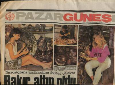 Güneş Gazetesi Pazar Eki 19 Temmuz 1987 - Bakır Altın OLdu GZ78608 - 1
