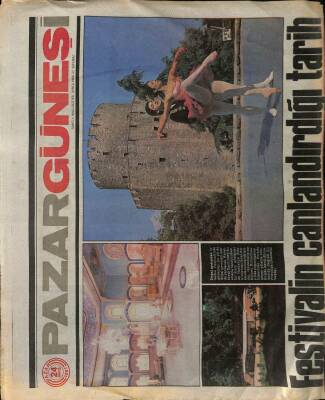 Güneş Gazetesi Pazar Eki 24 Mayıs 1987 - Festivalin Canlandırdığı Tarih GZ78623 - 1