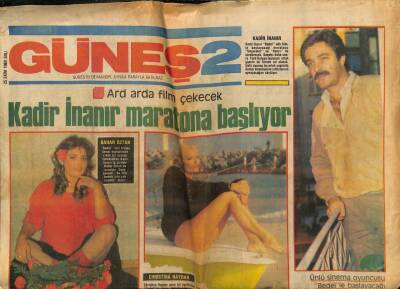 Güneş Gazetesi Pazar Eki 25 Ekim 1983 - Kadir İnanır Maratona Başlıyor GZ78626 - 1