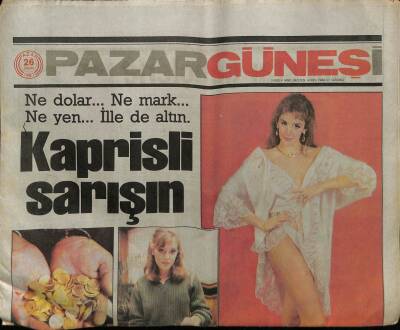Güneş Gazetesi Pazar Eki 26 Nisan 1987 - Manoconun Kaderi Carolinein Elinde GZ78618 - 1