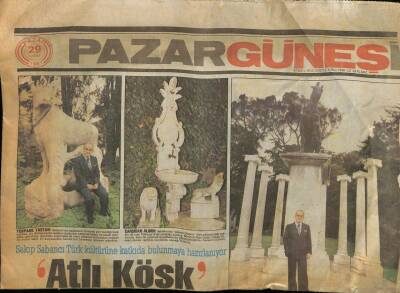Güneş Gazetesi Pazar Eki 29 Kasım 1987 - Sakıp Sabancı Türk Kültürüne Katkıda Bulunuyor GZ78602 - 1