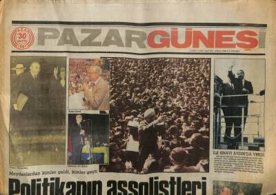 Güneş Gazetesi Pazar Eki 30 Ağustos 1987 - Politikanın Assolistleri GZ78614 - 1