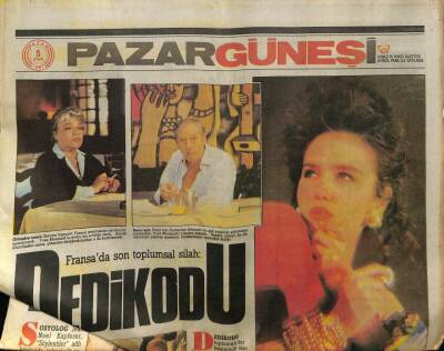 Güneş Gazetesi Pazar Eki 5 Nisan 1987 - Fransada Son Silah,Dedikodu GZ78599 - 1