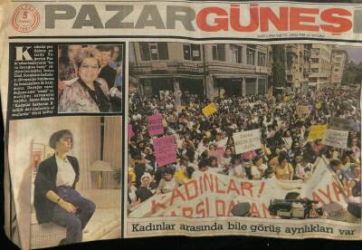 Güneş Gazetesi Pazar Eki 5 Temmuz 1987 - Feminizm Çıkmazı GZ78610 - 1