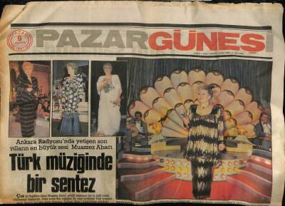 Güneş Gazetesi Pazar Eki 9 Ağustos 1987 - En Büyük Ses Muazzez Abacı GZ78606 - 1