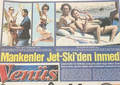 Güneş Gazetesi Venüs Eki 16 Haziran 2003-Cesur Aşıklar -Mankenler Jet-Ski den İnmedi GZ36590 - 1
