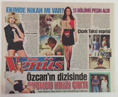 Güneş Gazetesi Venüs Eki 22 Ağustos 2014 - Ali Kocatepenin 50 . Sanat Yılına Özel Gece GZ18422 - 1