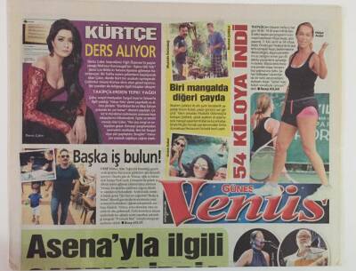 Güneş Gazetesi Venüs Eki 26 Ağustos 2014 - Hülya Avşar 11 Kilo Zayıfladı , Ata Demirel Denize Daldı GZ18424 - 1