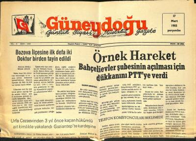 Güneydoğu 17 Mart 1983 - Bozova İlçesine İlk Defa İki Doktor Birden Tayin Edildi GZ122384 - 1