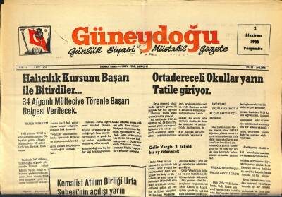 Güneydoğu 2 Haziran 1983 - Kemalist Atılım Birliği Urfa Şubesinin Açılışı Yarın Yapılacak GZ122422 - 1