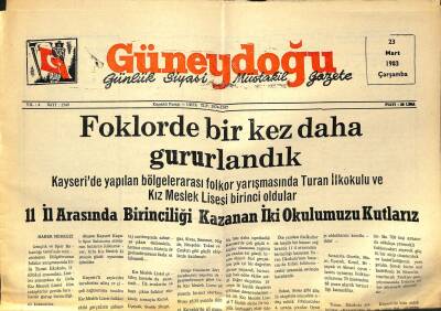 Güneydoğu 23 Mart 1983 - Folklorde Bir Kez Daha Gururlandık GZ122414 - 1