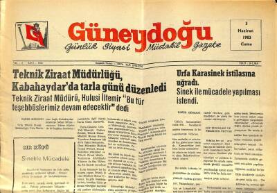 Güneydoğu 3 Haziran 1983 - Urfa Karasinek İstilasına Uğradılar GZ122423 - 1