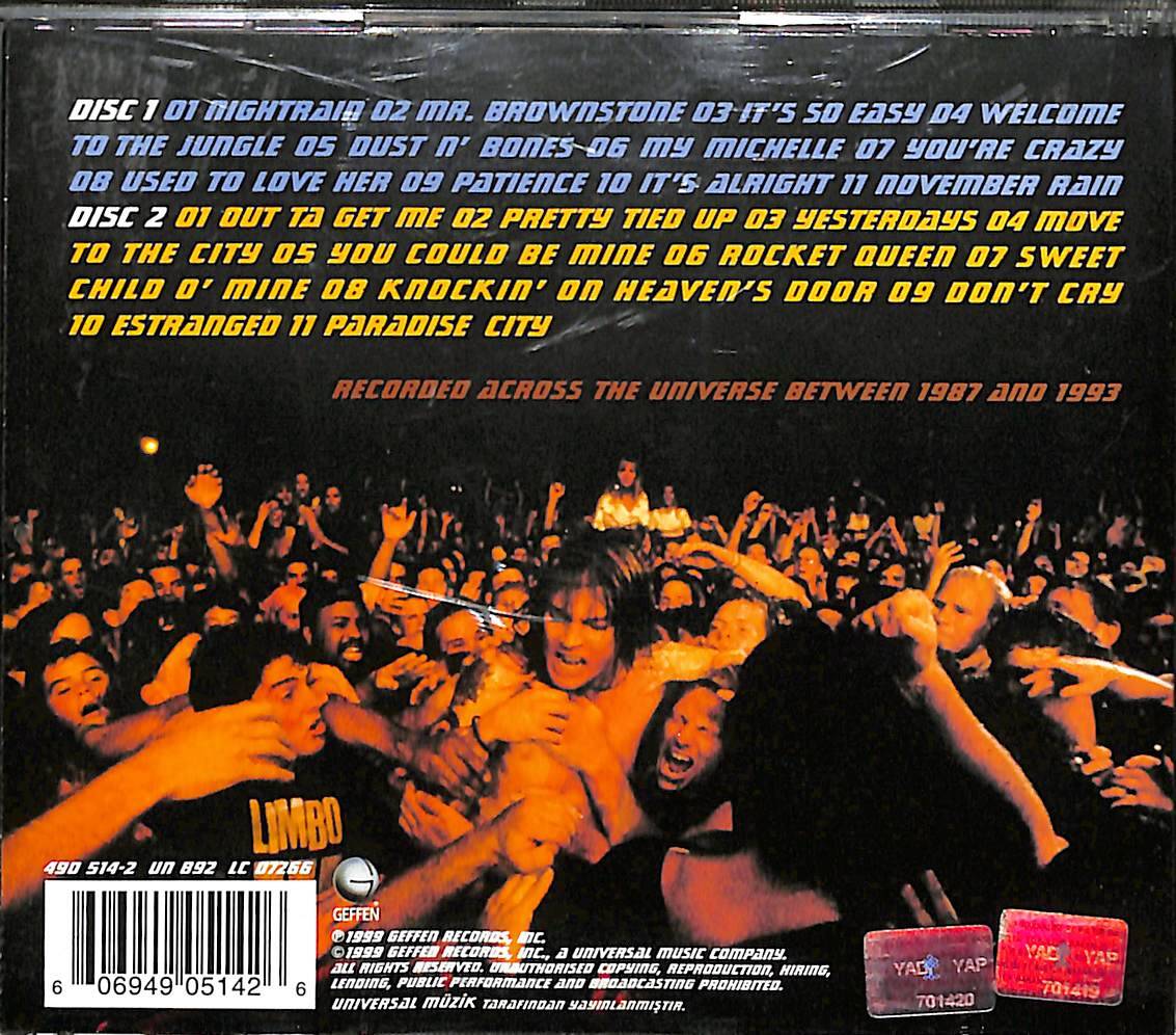 Guns N' Roses – Live Era '87–'93 | Geffen Müzik CD (İkinci El - 1999 - Orijinal Türkiye Baskısı) CD5936 - 2