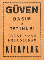 Güven Basım Ve Yayınevi Tarafından Neşrolunan Kitaplar Broşürü 1957 EFM(N)10880 - 1