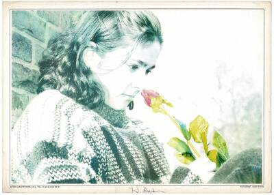 Güzel Kadın Büyük Boy Kartpostal KRT9119 - 1
