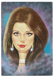 Güzel Kadın Büyük Boy Kartpostal KRT9190 - Gökçekoleksiyon