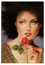 Güzel Kadın Büyük Boy Kartpostal KRT9388 - Gökçekoleksiyon