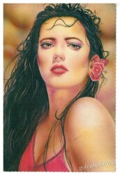 Güzel Kadın Temalı Kartpostal KRT3315 - Gökçekoleksiyon