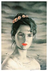 Güzel Kadın Temalı Kartpostal KRT3322 - Gökçekoleksiyon